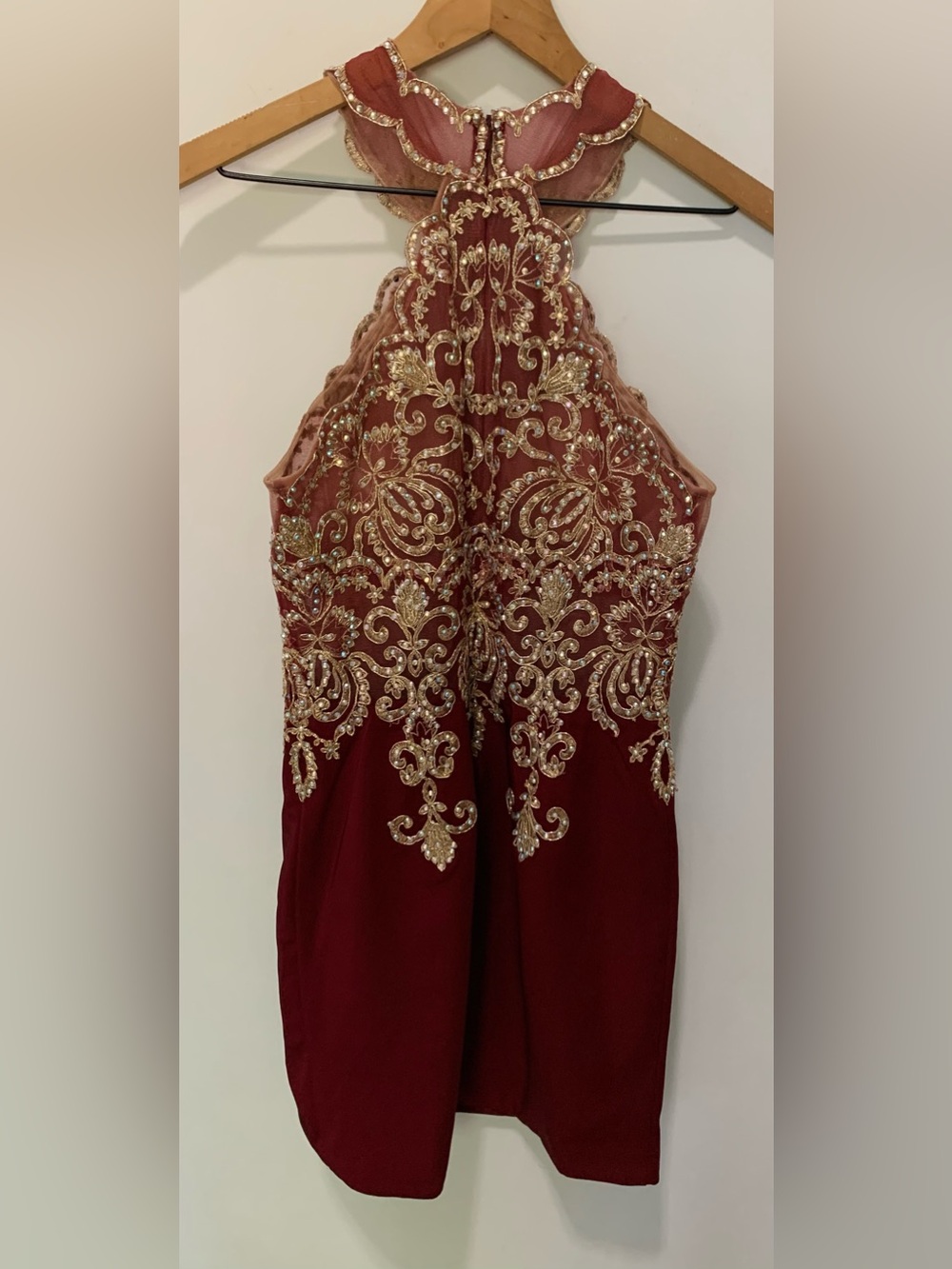 Dave & Johnny Homecoming Sparkly Short Dress Red Multicolor Size 3/4 - Picture 7 of 12